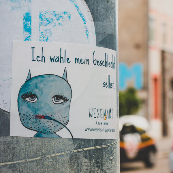 WESENsART Produktbild: Sticker Wesen haben was zu sagen. Dieses Mal »Ich wähle mein Geschlecht selbst.«