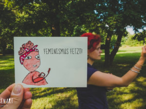 WESENsART // Postkarte Wesen sagen Dinge: »Feminismus fetzt!«