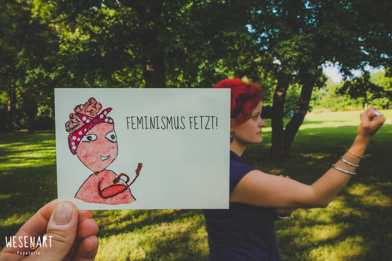 WESENsART // Postkarte Wesen sagen Dinge: »Feminismus fetzt!«