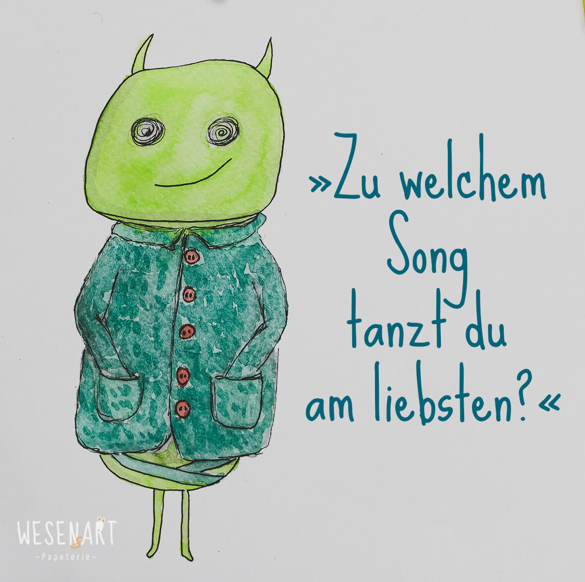 WESENsART: ?? »Zu welchem Song tanzt du am liebsten?« ?? Stampfen, Zittern, Toben, Abzappeln – oder welchen Begriff auch immer du für Tanzen hast – Hauptsache es macht den Kopf frei! Bevor ich ins schwärmen und schwelgen gerate … Hallo, ich bin Sammy und ich bin sehr gespannt auf deinen liebsten Tanzsong. ??