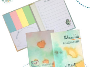 WESENsART Produktbild: Notizvielfalt »Kleb dein Leben bunt« mit praktischen Haftnotizen.