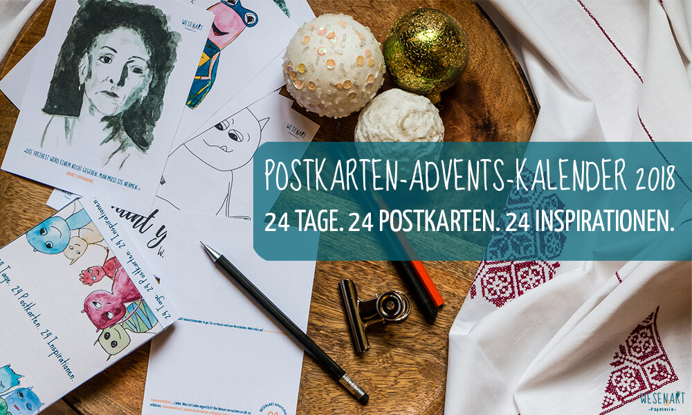 Postkarten-Advents-Kalender 2018 24 Tage. 24 Postkarten. 24 Inspirationen.